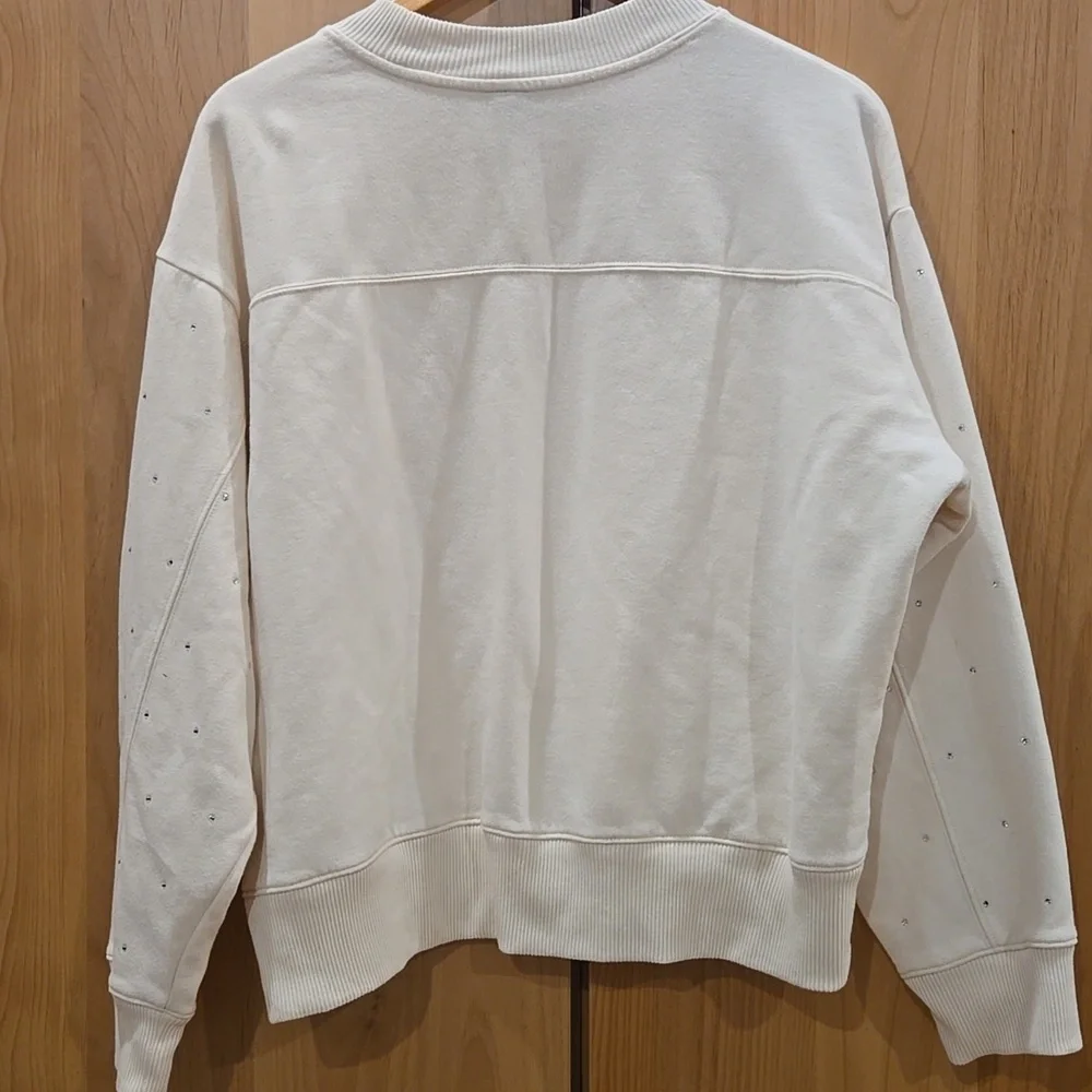 a new day Dot Glitter Sparkle Cream Crew Neck Sweater, Festive Chic, Large, VGUC - Picture 6 of 6